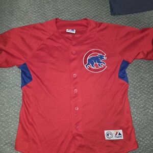 Youth Majestic Red Chicago Cubs Theriot #2 Jersey